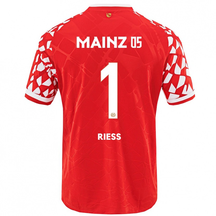 Danxen Niño Camiseta Lasse Rieß #1 Rojo Blanco 1ª Equipación 2025/26 La Camisa México