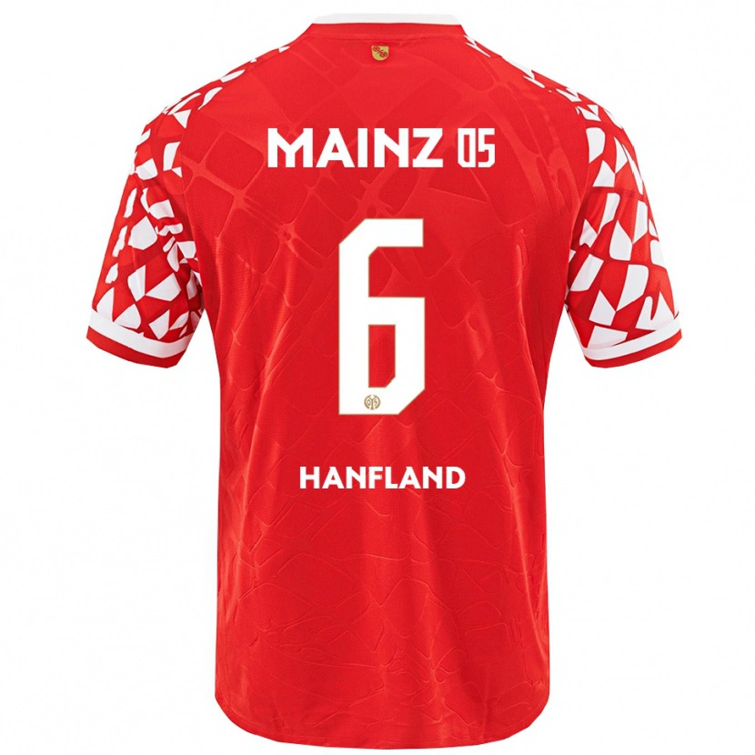 Danxen Niño Camiseta Paul Hanfland #6 Rojo Blanco 1ª Equipación 2025/26 La Camisa México