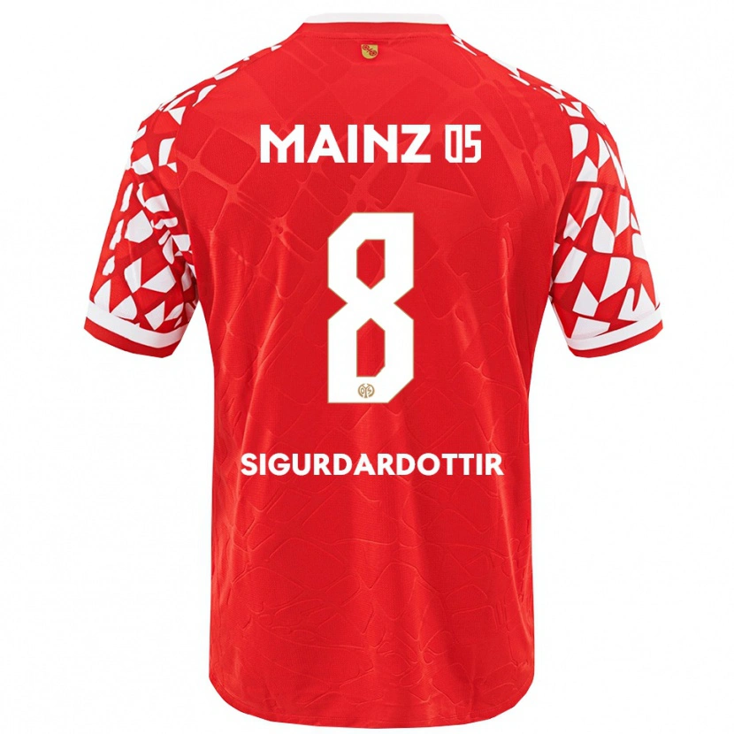 Danxen Niño Camiseta Heiðrún Sigurðardóttir #8 Rojo Blanco 1ª Equipación 2025/26 La Camisa México