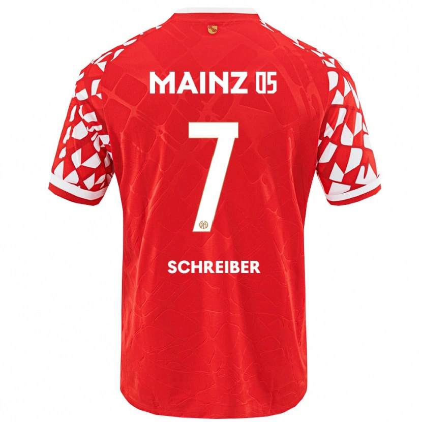 Danxen Niño Camiseta Philipp Schreiber #7 Rojo Blanco 1ª Equipación 2025/26 La Camisa México