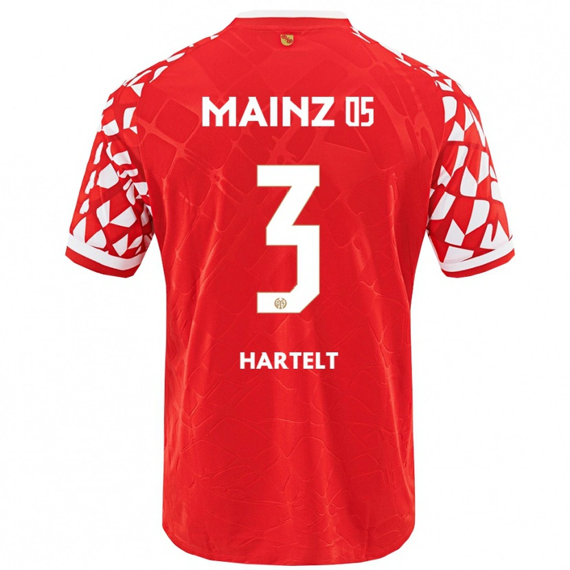 Danxen Niño Camiseta Toni Hartelt #3 Rojo Blanco 1ª Equipación 2025/26 La Camisa México