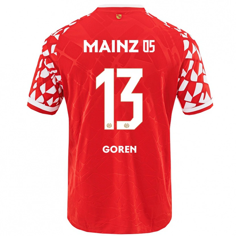 Danxen Niño Camiseta Tamar Goren #13 Rojo Blanco 1ª Equipación 2025/26 La Camisa México