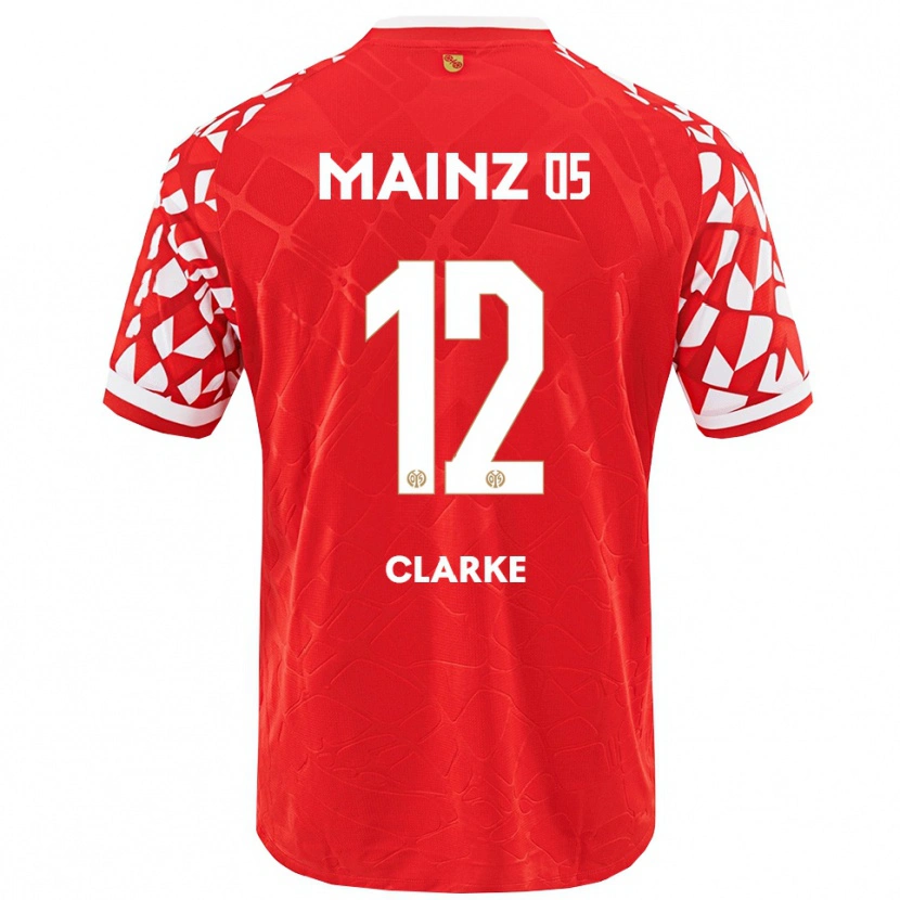 Danxen Niño Camiseta Sarah Clarke #12 Rojo Blanco 1ª Equipación 2025/26 La Camisa México