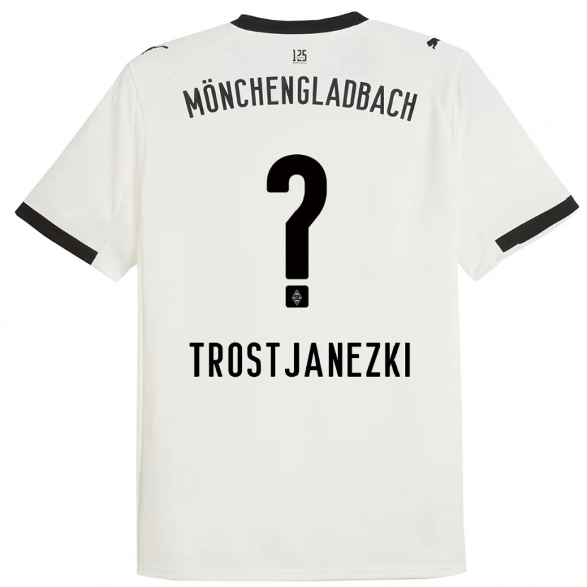 Danxen Niño Camiseta Noel Trostjanezki #0 Blanco Negro 1ª Equipación 2025/26 La Camisa México