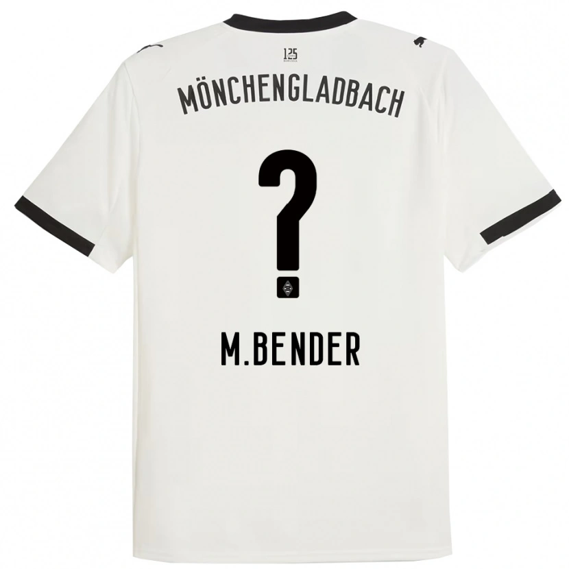 Danxen Niño Camiseta Maurice Bender #0 Blanco Negro 1ª Equipación 2025/26 La Camisa México