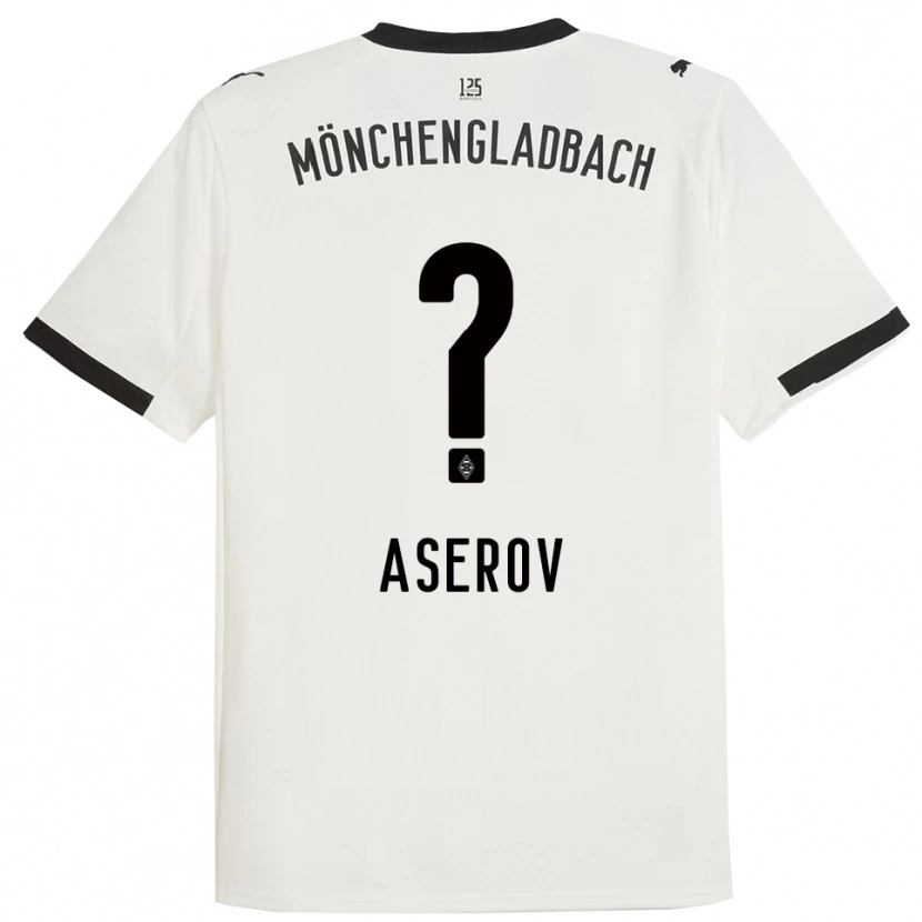 Danxen Niño Camiseta Daniel Aserov #0 Blanco Negro 1ª Equipación 2025/26 La Camisa México