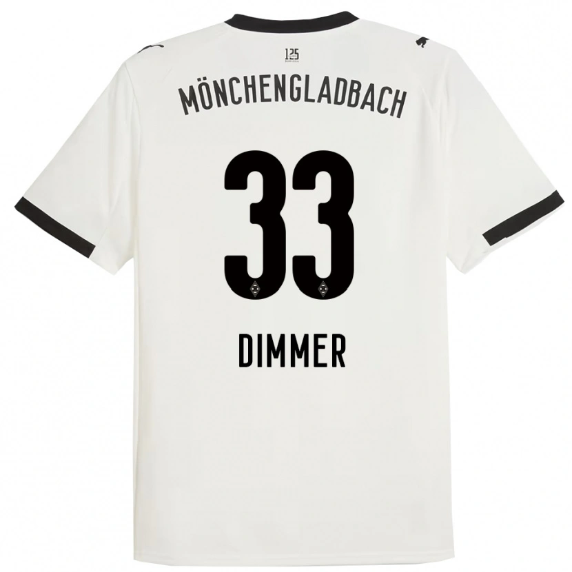 Danxen Niño Camiseta Florian Dimmer #33 Blanco Negro 1ª Equipación 2025/26 La Camisa México