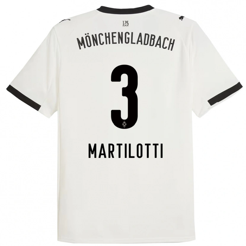 Danxen Niño Camiseta Francesco Martilotti #3 Blanco Negro 1ª Equipación 2025/26 La Camisa México