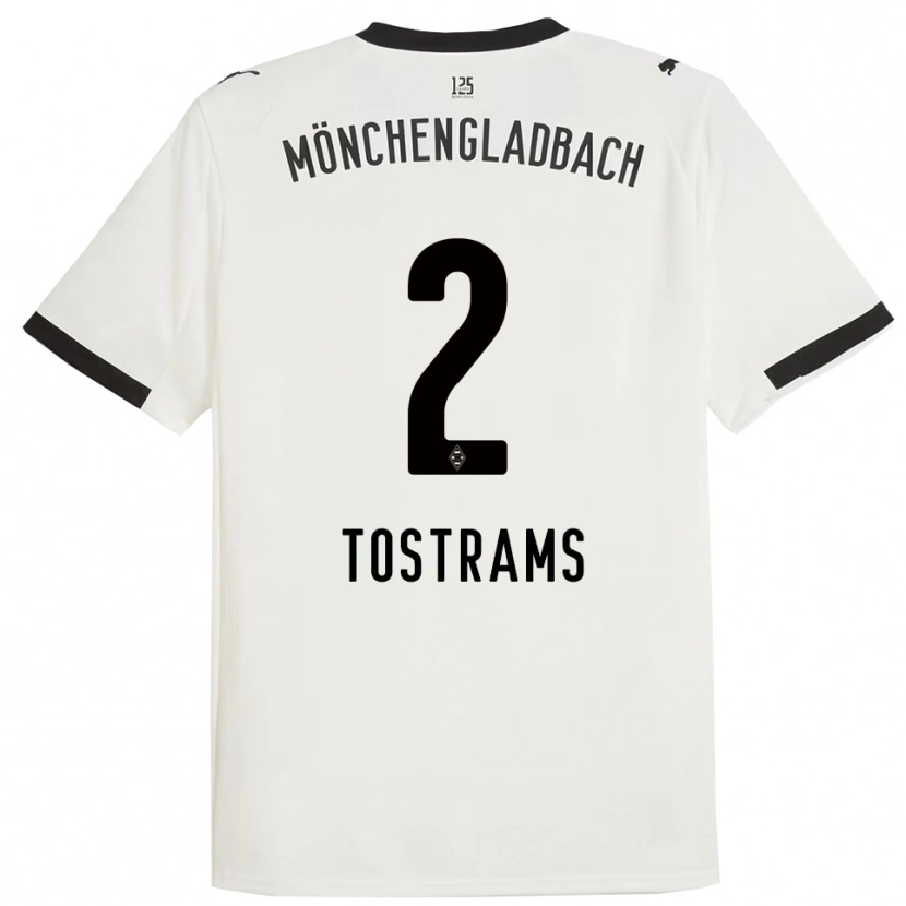 Danxen Niño Camiseta Eva Tostrams #2 Blanco Negro 1ª Equipación 2025/26 La Camisa México