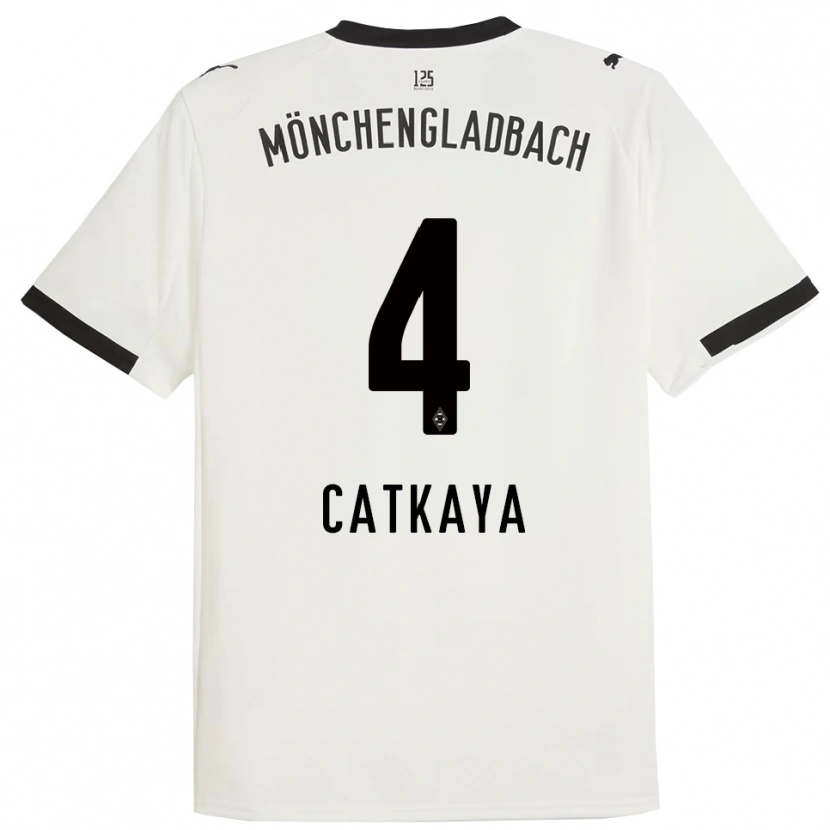 Danxen Niño Camiseta Talha Catkaya #4 Blanco Negro 1ª Equipación 2025/26 La Camisa México
