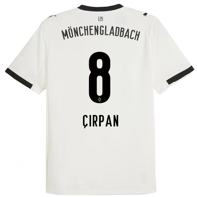 Danxen Niño Camiseta Kemal Çırpan #8 Blanco Negro 1ª Equipación 2025/26 La Camisa México