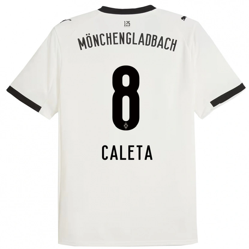 Danxen Niño Camiseta Ivan Caleta #8 Blanco Negro 1ª Equipación 2025/26 La Camisa México