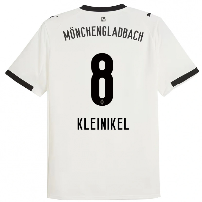 Danxen Niño Camiseta Nadja Kleinikel #8 Blanco Negro 1ª Equipación 2025/26 La Camisa México
