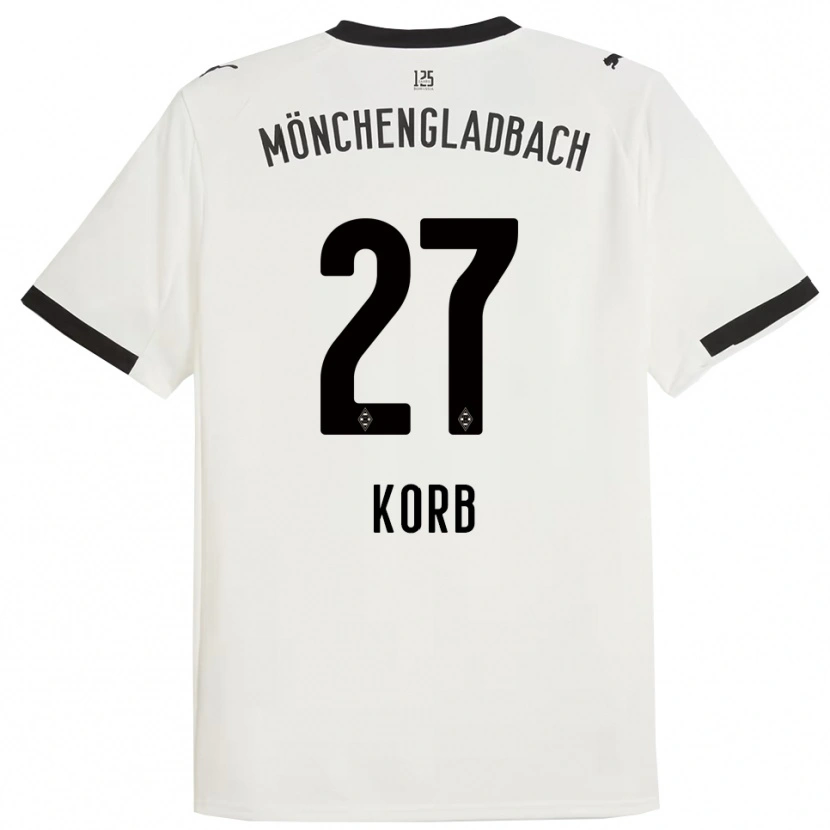 Danxen Niño Camiseta Julian Korb #27 Blanco Negro 1ª Equipación 2025/26 La Camisa México