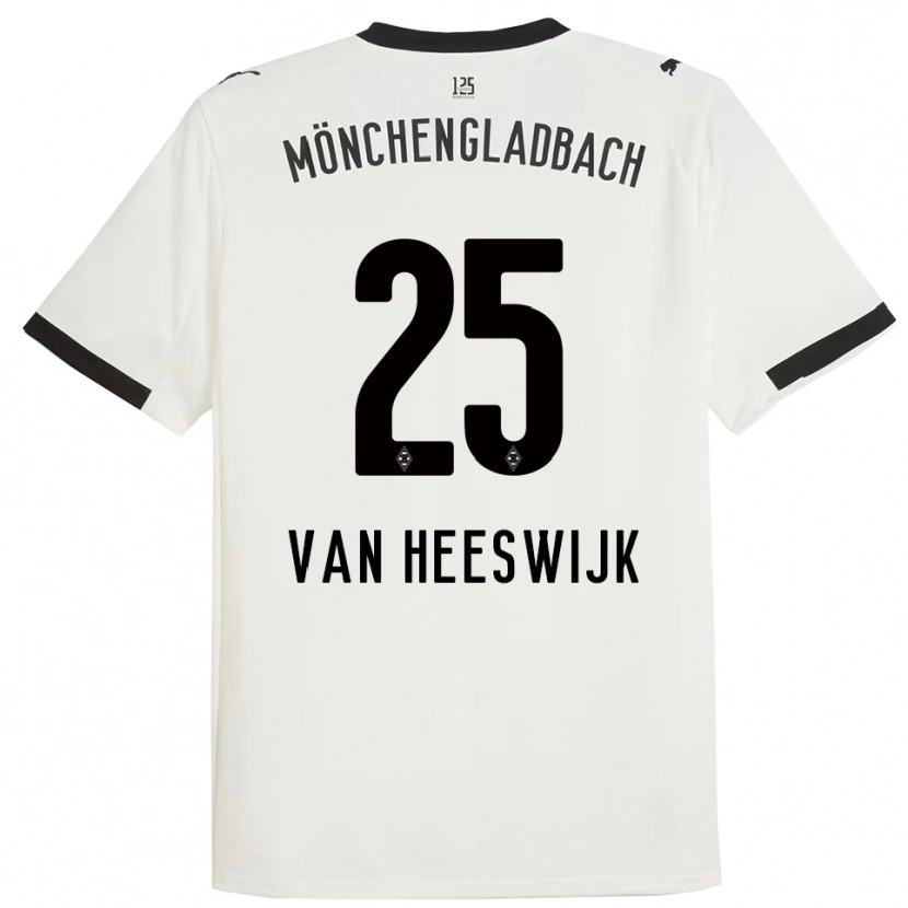 Danxen Niño Camiseta Amber Van Heeswijk #25 Blanco Negro 1ª Equipación 2025/26 La Camisa México