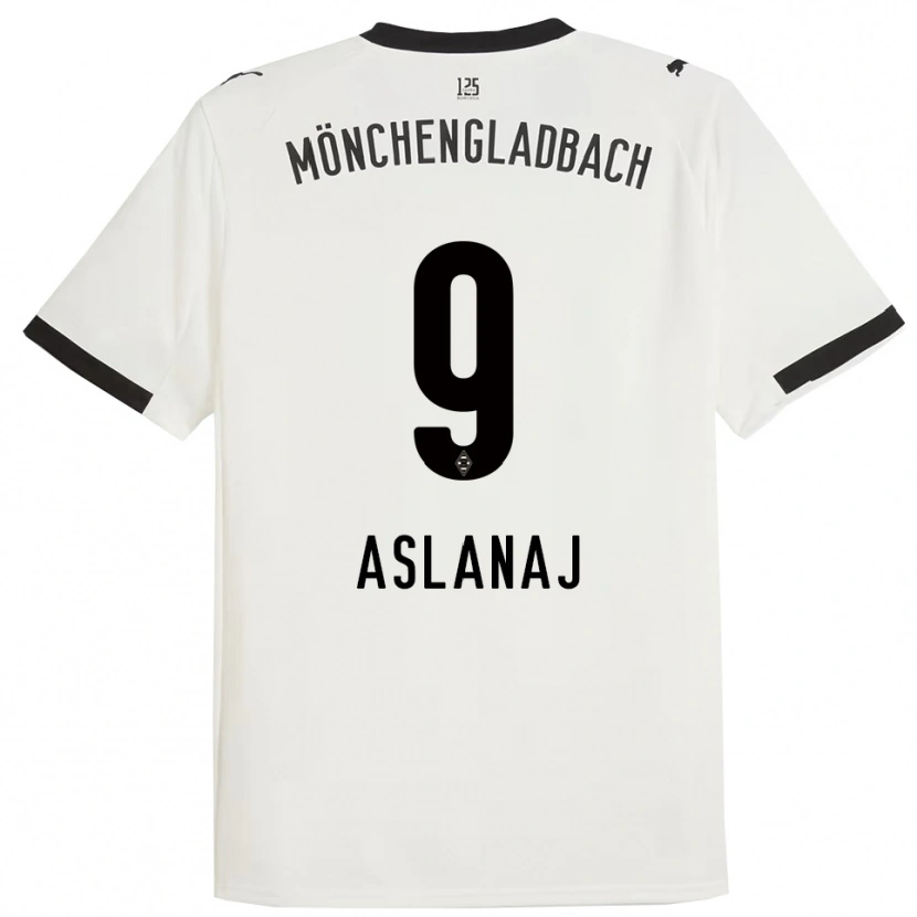 Danxen Niño Camiseta Flaka Aslanaj #9 Blanco Negro 1ª Equipación 2025/26 La Camisa México