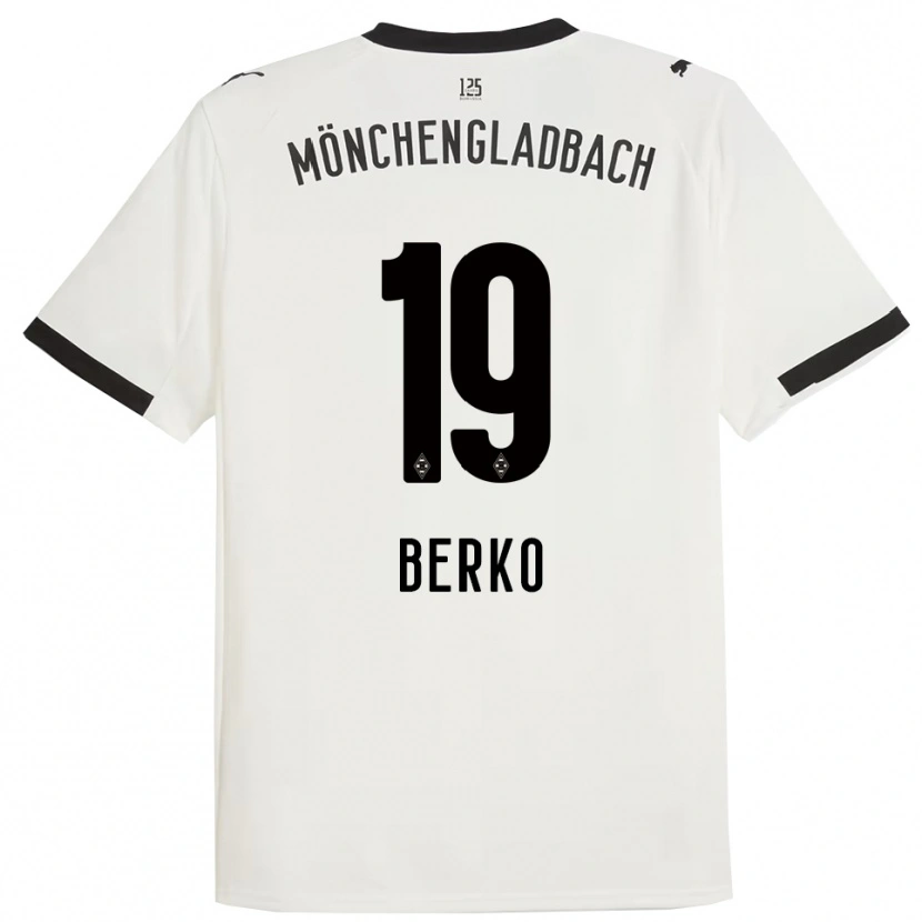 Danxen Niño Camiseta Dillon Berko #19 Blanco Negro 1ª Equipación 2025/26 La Camisa México