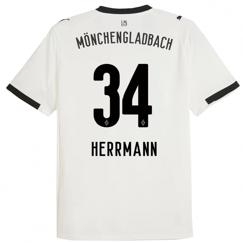 Danxen Niño Camiseta Charles Herrmann #34 Blanco Negro 1ª Equipación 2025/26 La Camisa México