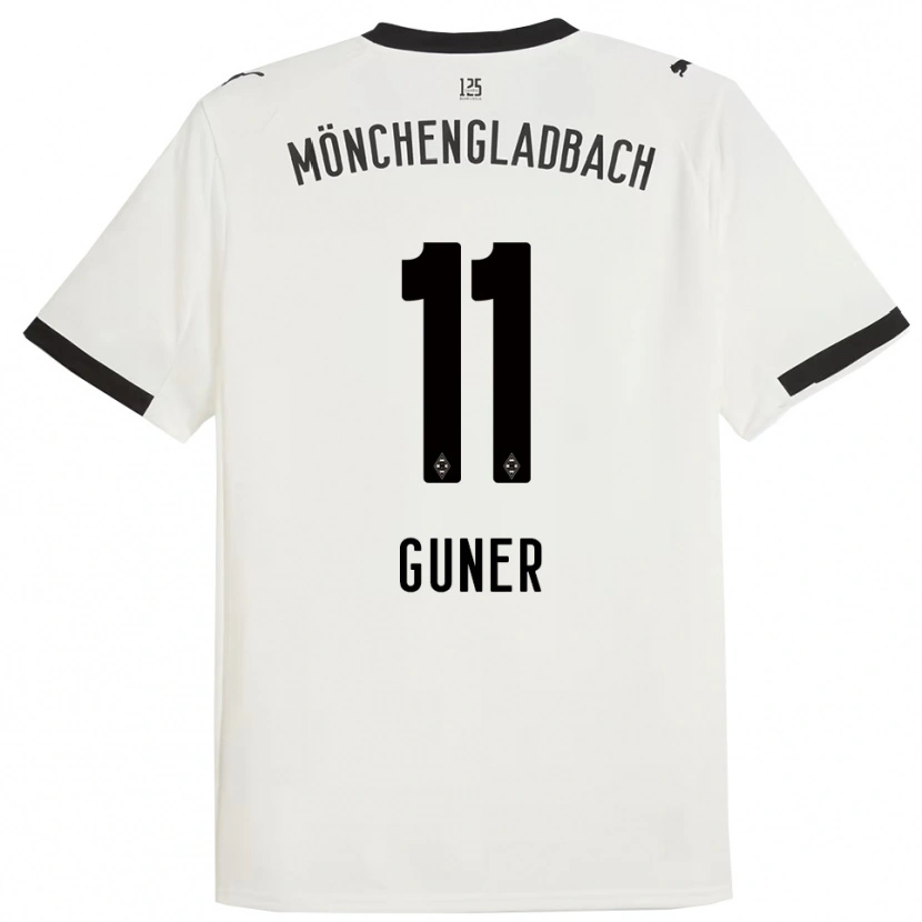 Danxen Niño Camiseta Can Armando Güner #11 Blanco Negro 1ª Equipación 2025/26 La Camisa México