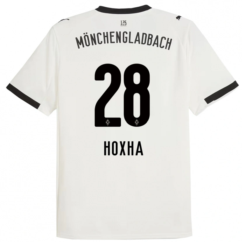 Danxen Niño Camiseta Flavjo Hoxha #28 Blanco Negro 1ª Equipación 2025/26 La Camisa México