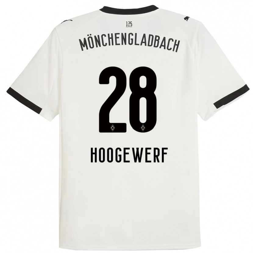 Danxen Niño Camiseta Dillon Hoogewerf #28 Blanco Negro 1ª Equipación 2025/26 La Camisa México