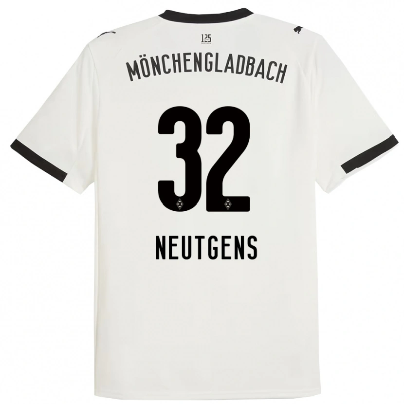 Danxen Niño Camiseta Maximilian Neutgens #32 Blanco Negro 1ª Equipación 2025/26 La Camisa México