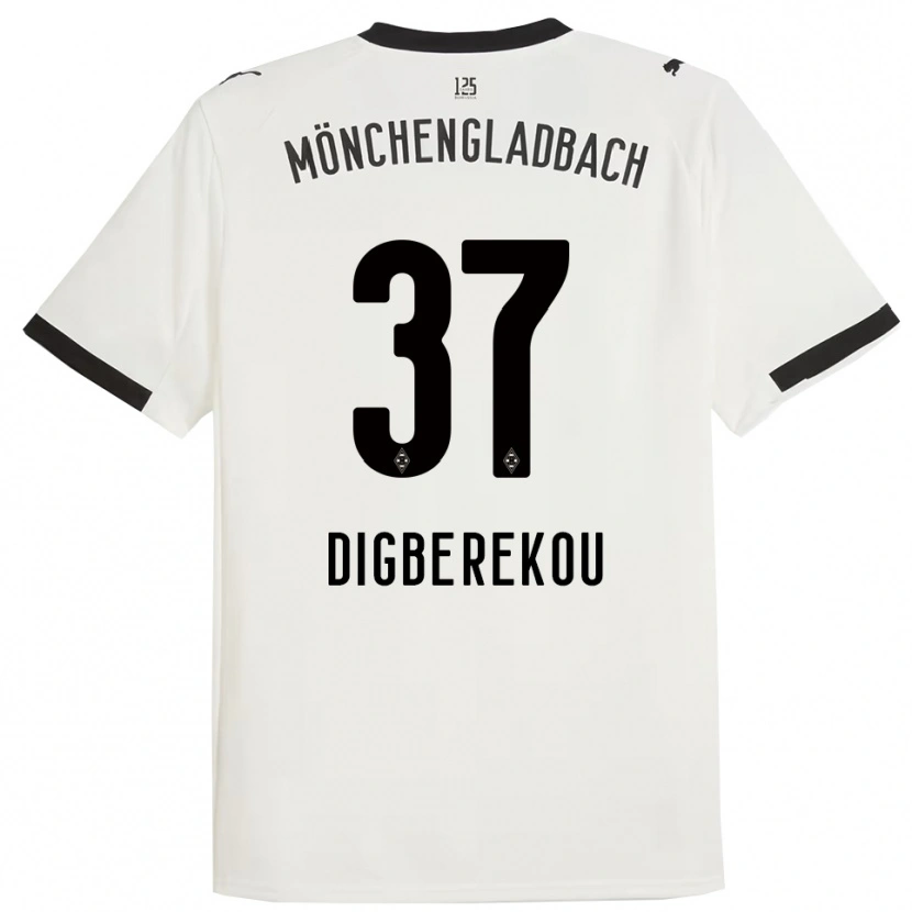 Danxen Niño Camiseta Ibrahim Digberekou #37 Blanco Negro 1ª Equipación 2025/26 La Camisa México