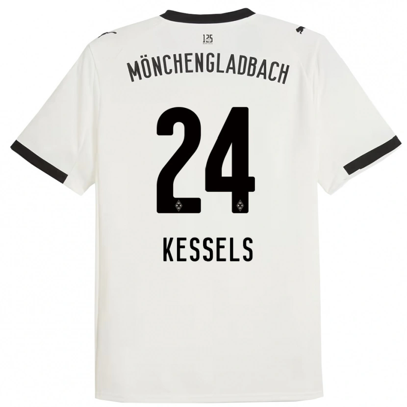 Danxen Niño Camiseta Imke Kessels #24 Blanco Negro 1ª Equipación 2025/26 La Camisa México