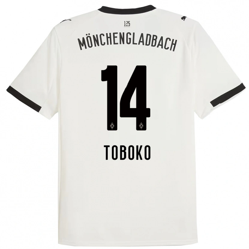 Danxen Niño Camiseta Rubén Toboko #14 Blanco Negro 1ª Equipación 2025/26 La Camisa México