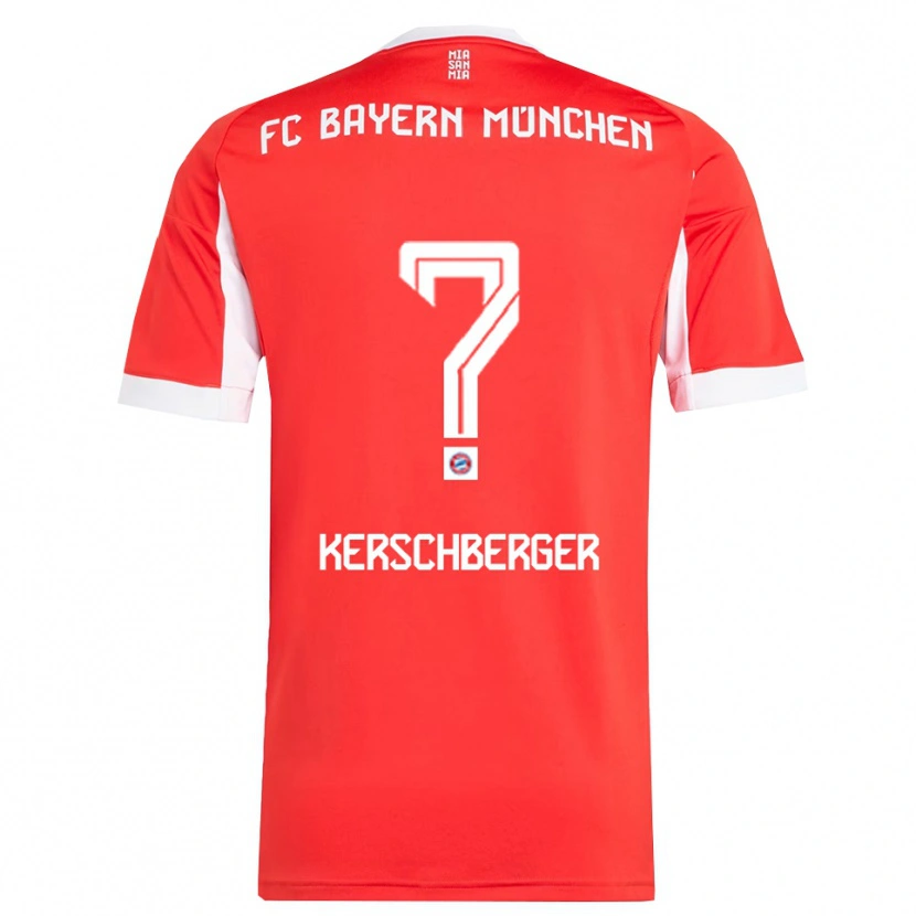 Danxen Niño Camiseta Paul Kerschberger #0 Rojo Blanco 1ª Equipación 2025/26 La Camisa México