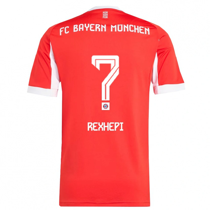 Danxen Niño Camiseta Erion Rexhepi #0 Rojo Blanco 1ª Equipación 2025/26 La Camisa México