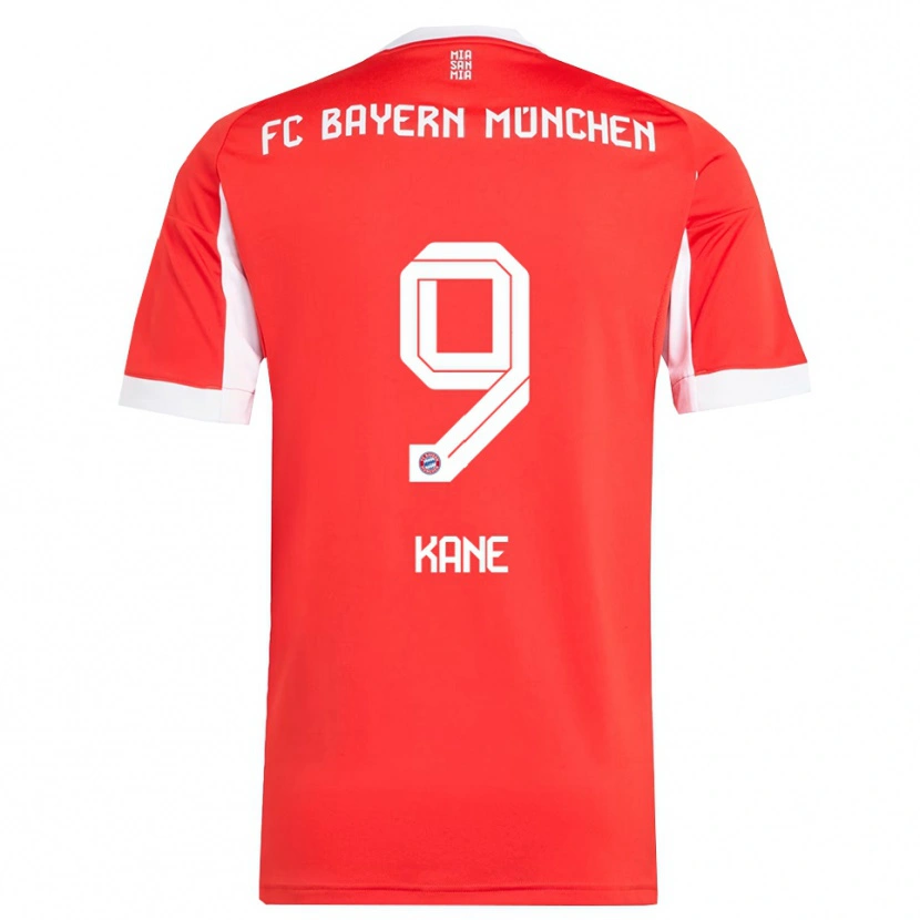 Danxen Niño Camiseta Harry Kane #9 Rojo Blanco 1ª Equipación 2025/26 La Camisa México
