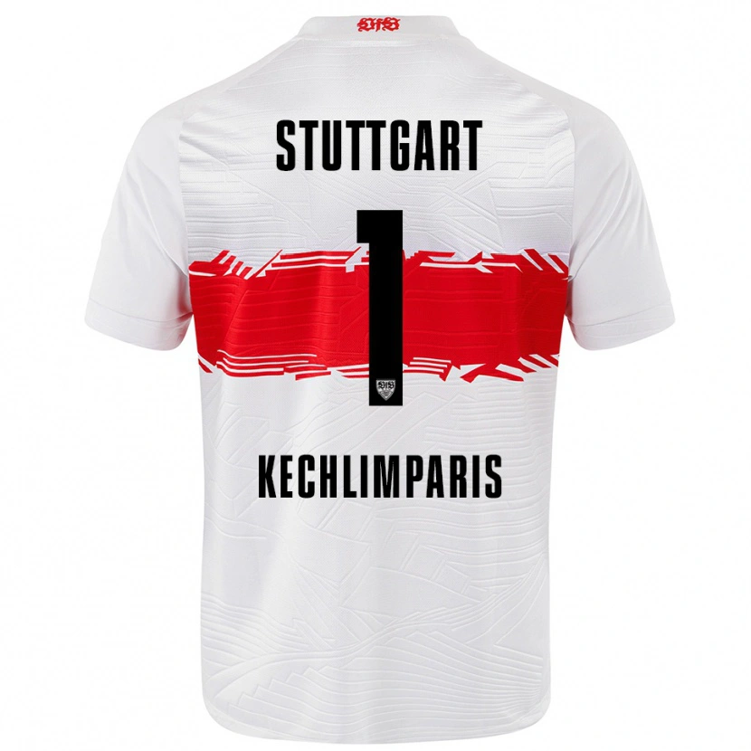 Danxen Niño Camiseta Ioannis Kechlimparis #1 Blanco Rojo 1ª Equipación 2025/26 La Camisa México