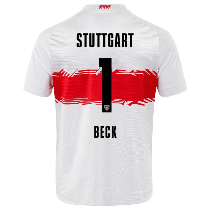 Danxen Niño Camiseta Kiara Beck #1 Blanco Rojo 1ª Equipación 2025/26 La Camisa México
