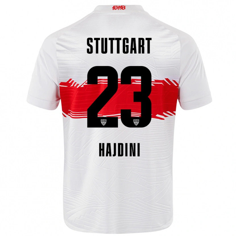 Danxen Niño Camiseta Deli Hajdini #23 Blanco Rojo 1ª Equipación 2025/26 La Camisa México