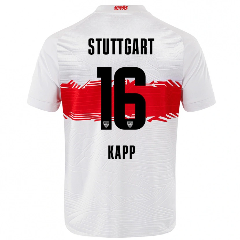 Danxen Niño Camiseta Patrick Kapp #16 Blanco Rojo 1ª Equipación 2025/26 La Camisa México