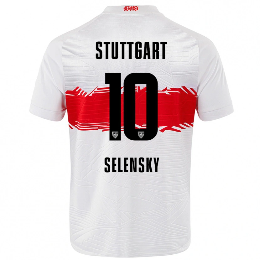 Danxen Niño Camiseta Anja Selensky #10 Blanco Rojo 1ª Equipación 2025/26 La Camisa México