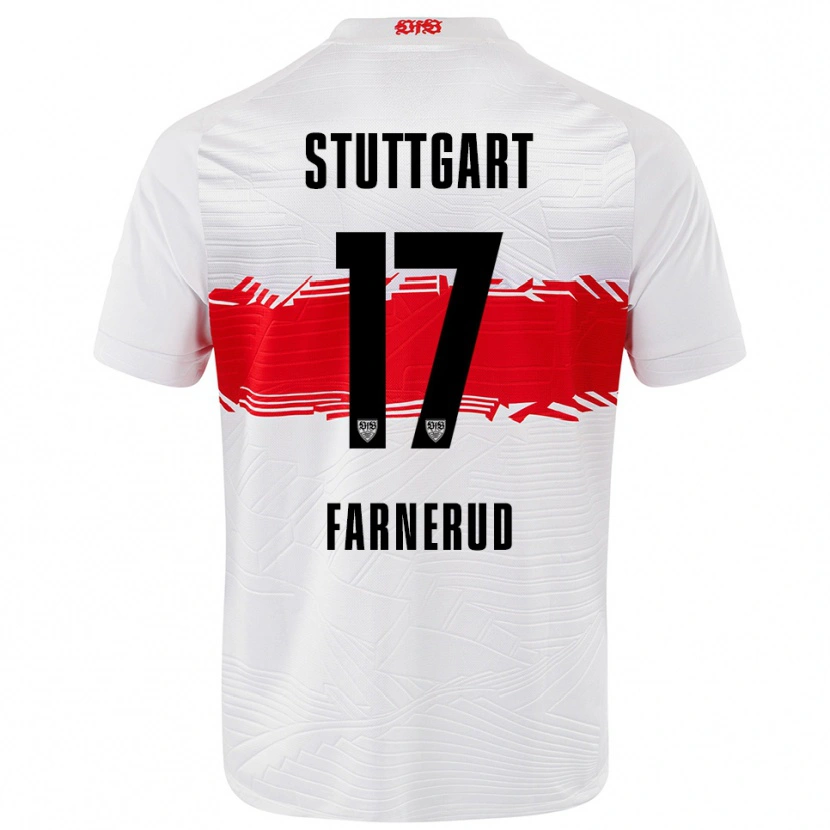 Danxen Niño Camiseta Colin Farnerud #17 Blanco Rojo 1ª Equipación 2025/26 La Camisa México