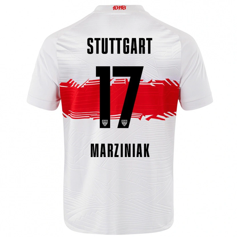 Danxen Niño Camiseta Chiara Marziniak #17 Blanco Rojo 1ª Equipación 2025/26 La Camisa México