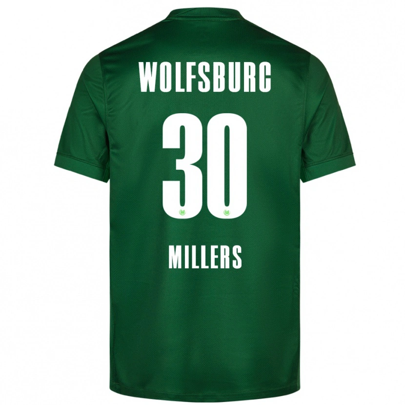Danxen Niño Camiseta Kristers Millers #30 Verde Blanco 1ª Equipación 2025/26 La Camisa México
