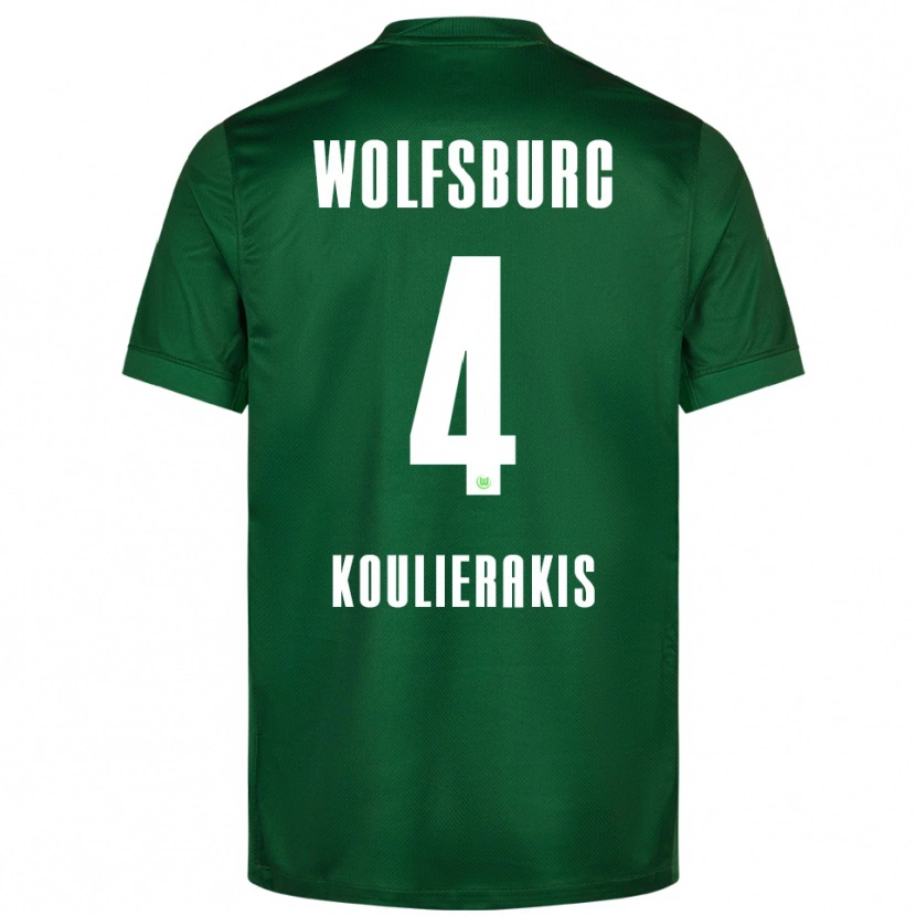 Danxen Niño Camiseta Konstantinos Koulierakis #4 Verde Blanco 1ª Equipación 2025/26 La Camisa México