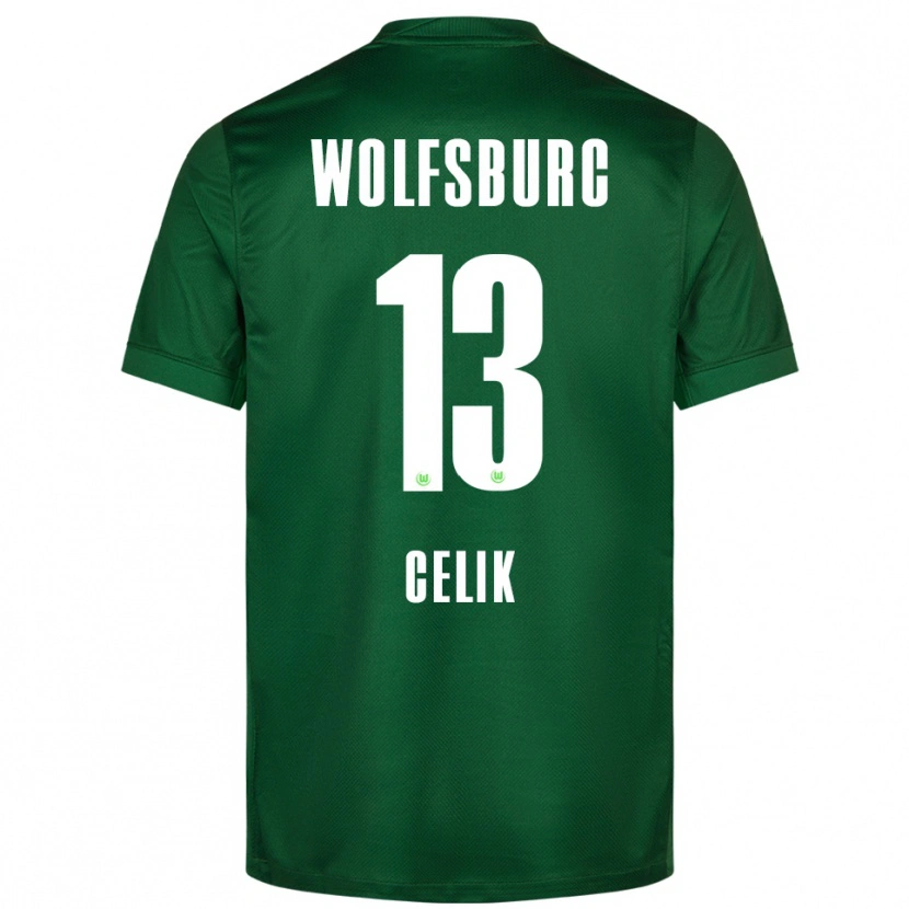 Danxen Niño Camiseta Dennis Celik #13 Verde Blanco 1ª Equipación 2025/26 La Camisa México