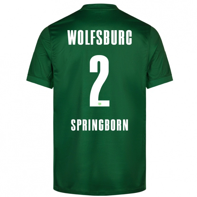 Danxen Niño Camiseta Noah Springborn #2 Verde Blanco 1ª Equipación 2025/26 La Camisa México