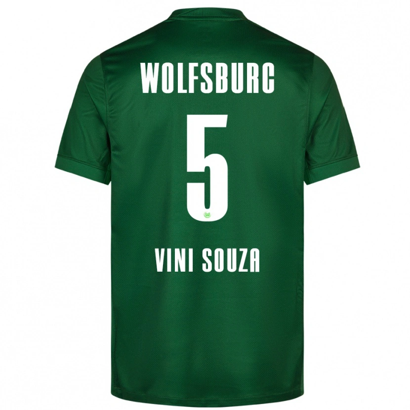 Danxen Niño Camiseta Vini Souza #5 Verde Blanco 1ª Equipación 2025/26 La Camisa México