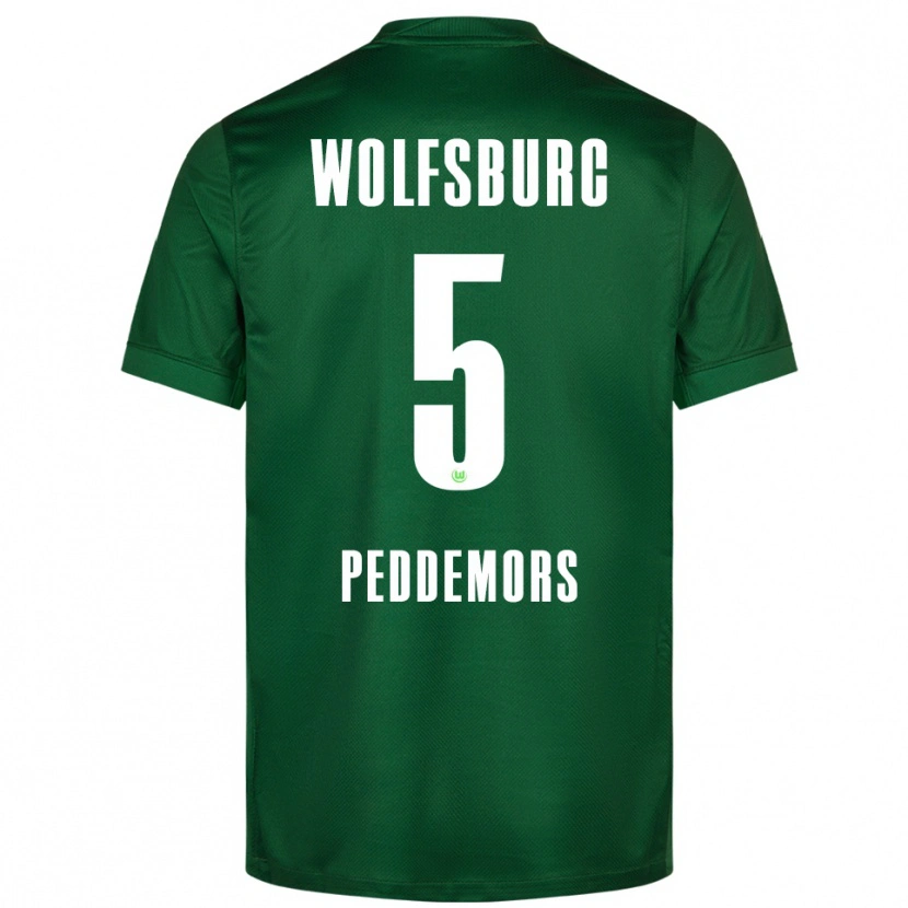 Danxen Niño Camiseta Ella Peddemors #5 Verde Blanco 1ª Equipación 2025/26 La Camisa México