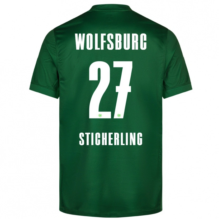 Danxen Niño Camiseta Carl-Anton Sticherling #27 Verde Blanco 1ª Equipación 2025/26 La Camisa México