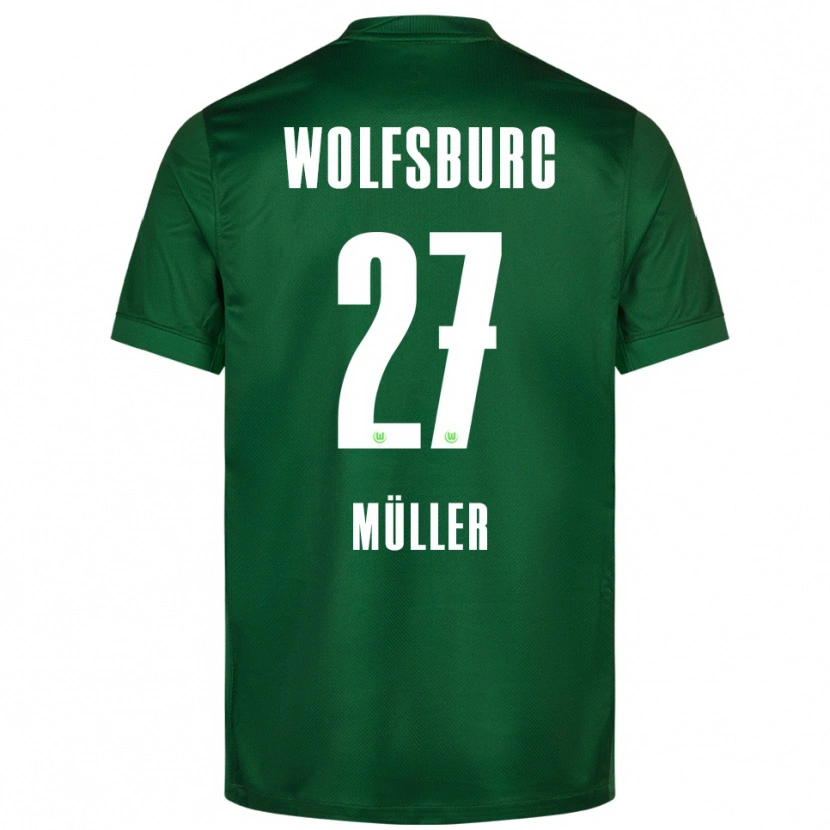 Danxen Niño Camiseta Fabio Müller #27 Verde Blanco 1ª Equipación 2025/26 La Camisa México