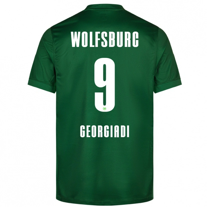 Danxen Niño Camiseta Alexander Georgiadi #9 Verde Blanco 1ª Equipación 2025/26 La Camisa México