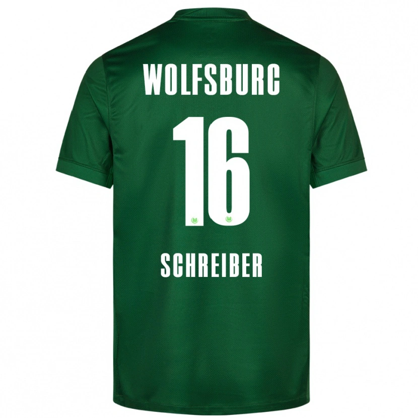 Danxen Niño Camiseta Maximilian Schreiber #16 Verde Blanco 1ª Equipación 2025/26 La Camisa México