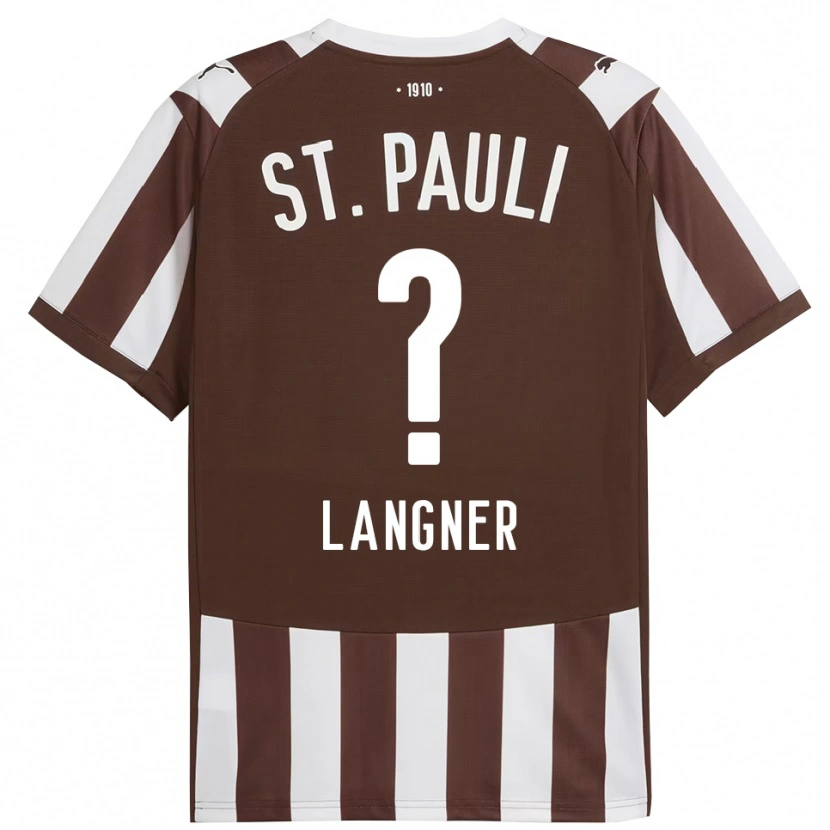 Danxen Niño Camiseta Claas Langner #0 Café Blanco 1ª Equipación 2025/26 La Camisa México